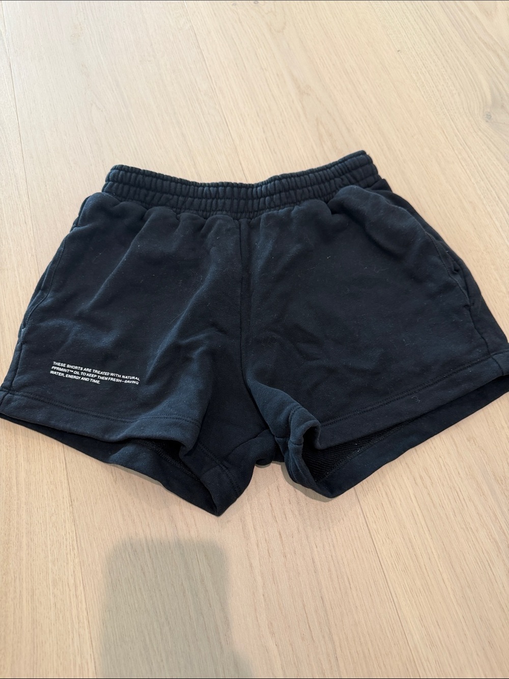 Pangaia Black Women's Athletic Elastic-Waist Shorts